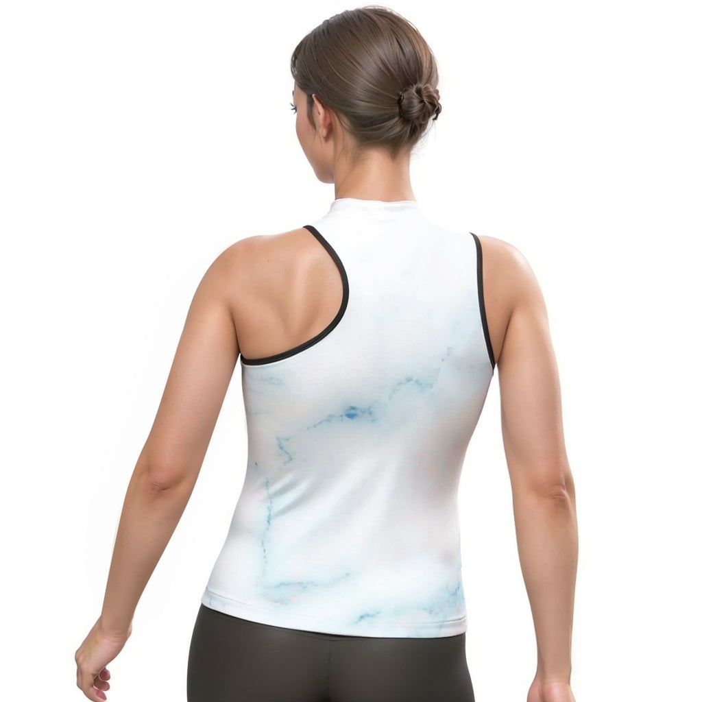 Women's Halter Sleeveless Asymmetrical Tank Top