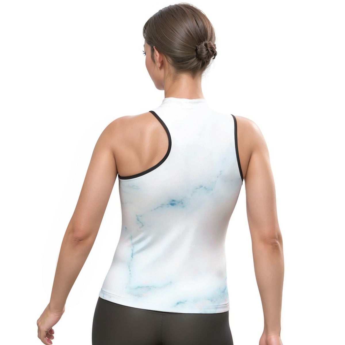 Women's Halter Sleeveless Asymmetrical Tank Top