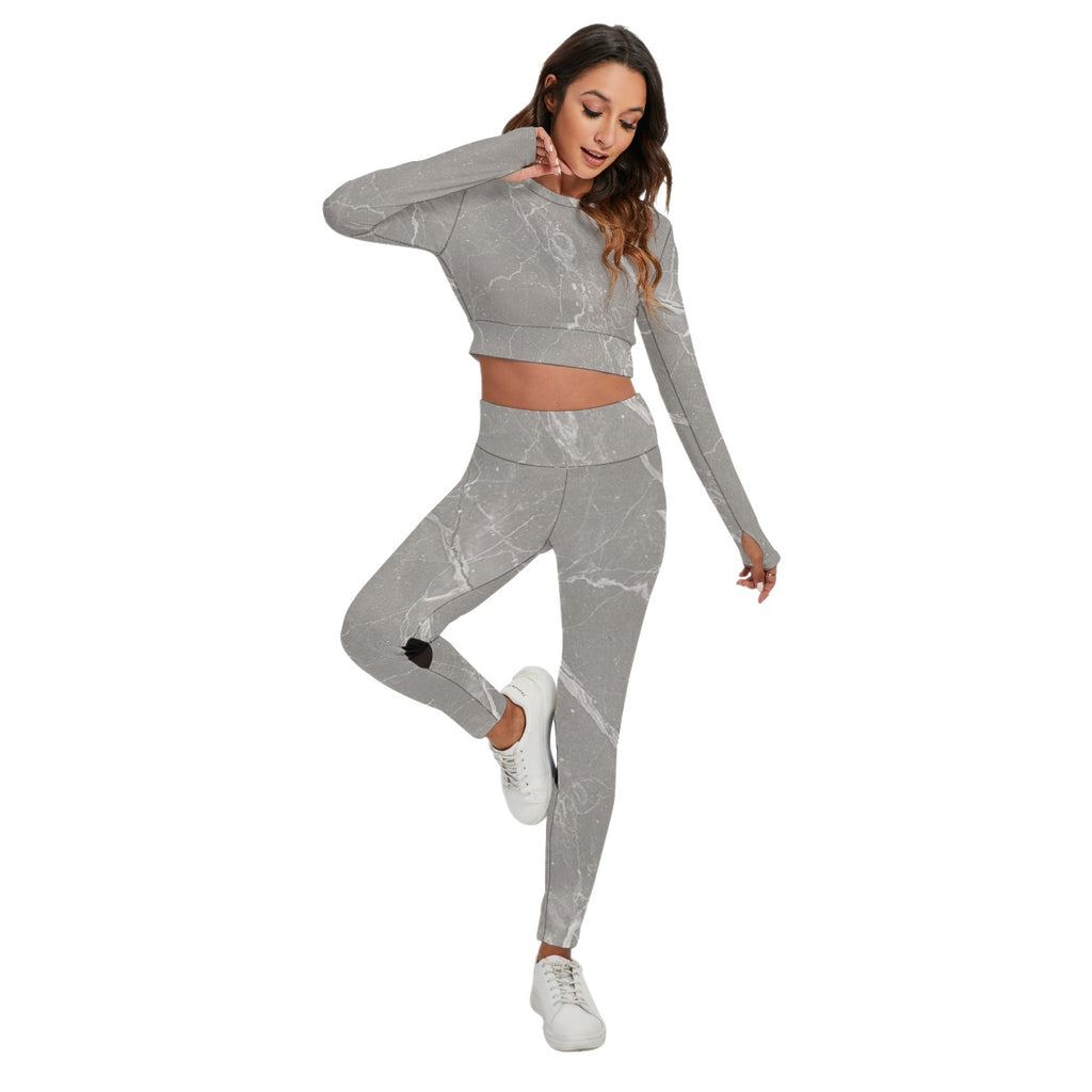 Women's Sport Set With Backless Top And Leggings