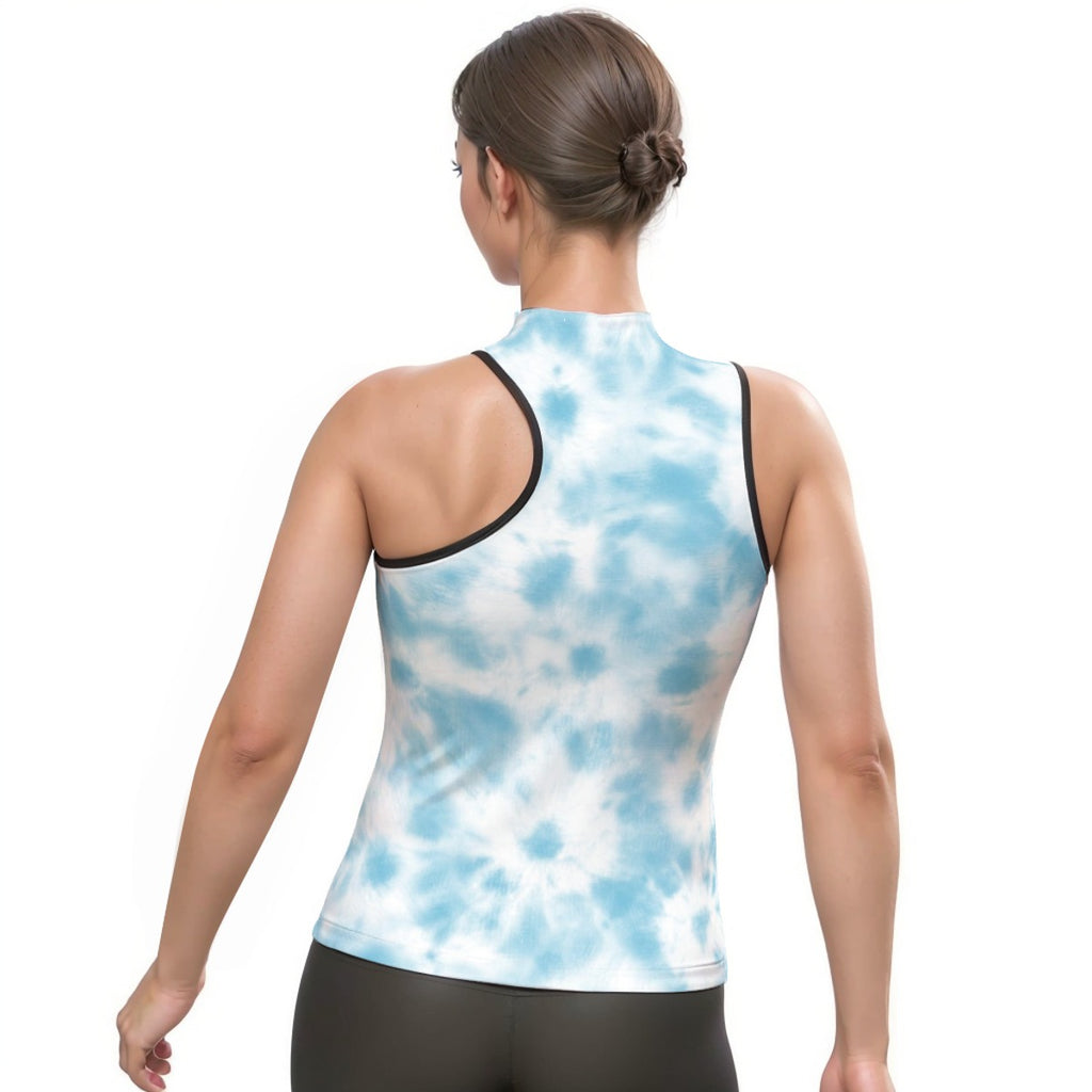 Women's Halter Sleeveless Asymmetrical Tank Top