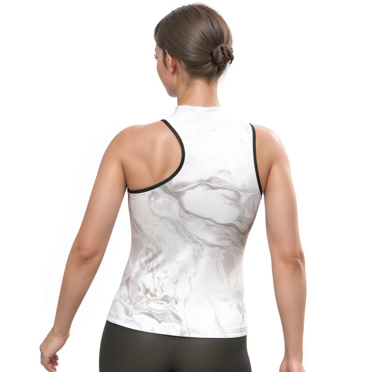 Women's Halter Sleeveless Asymmetrical Tank Top