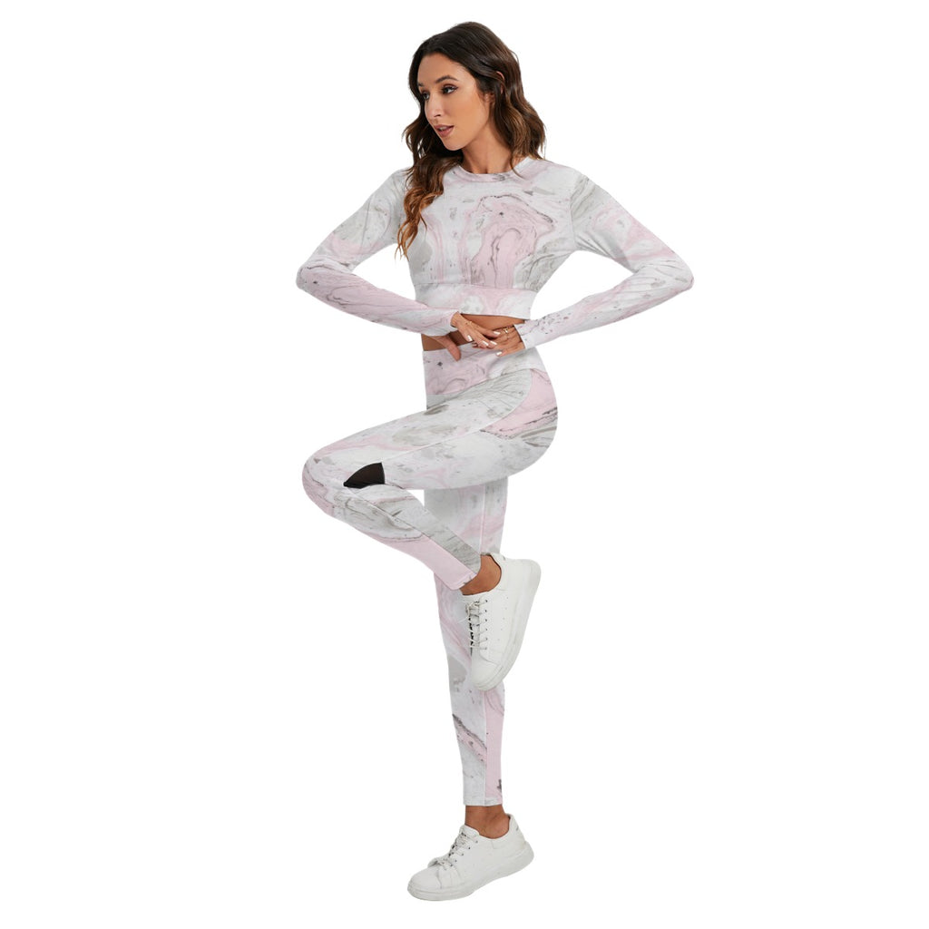 Women's Sport Set With Backless Top And Leggings