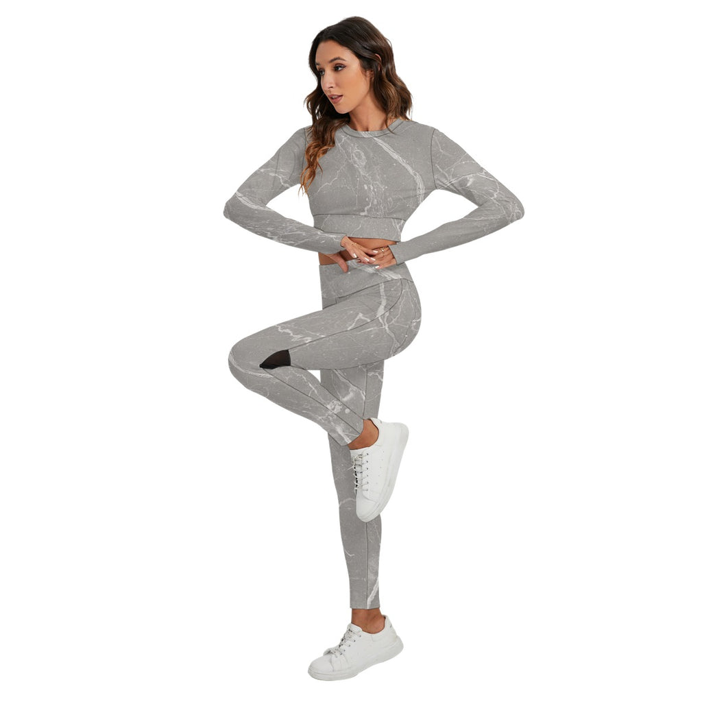 Women's Sport Set With Backless Top And Leggings