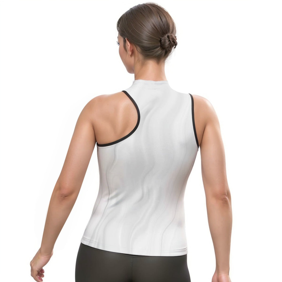 Women's Halter Sleeveless Asymmetrical Tank Top