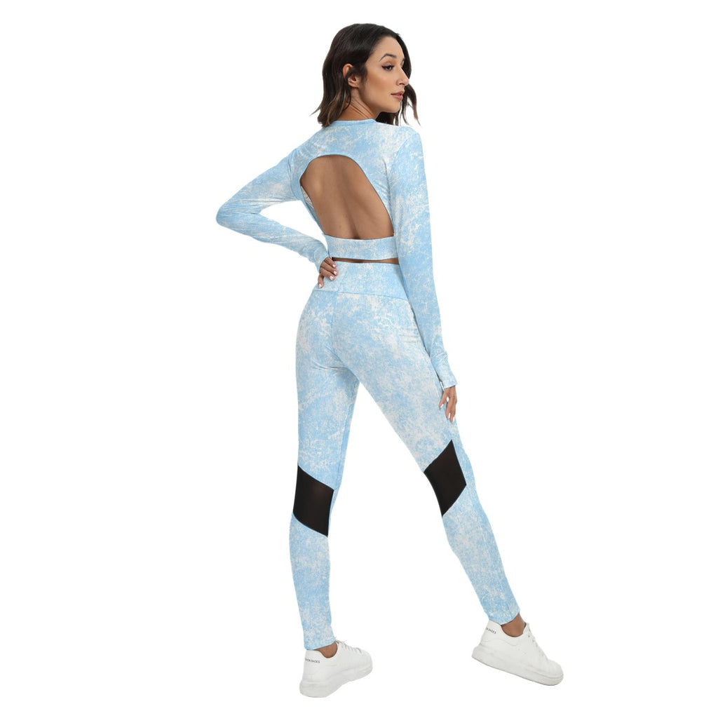 Women's Sport Set With Backless Top And Leggings