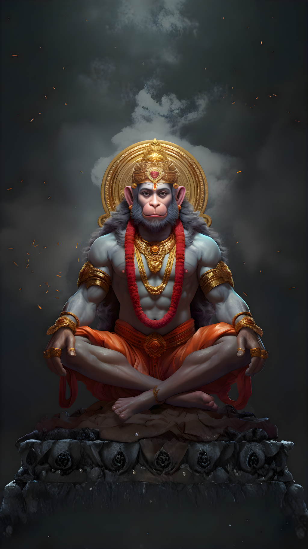 Hanuman Swami - Frameless Single Mural