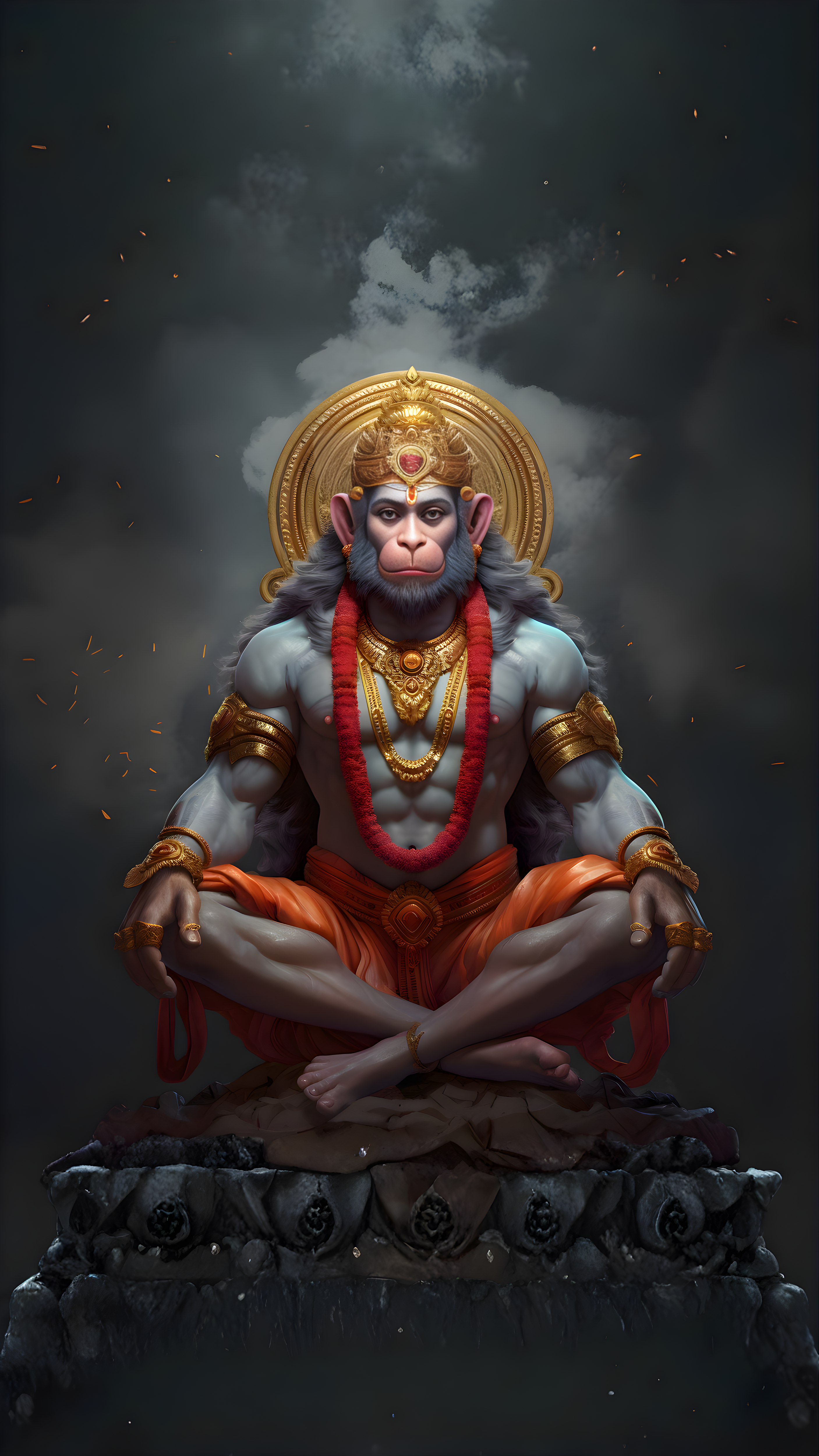 Hanuman Swami - Frameless Single Mural