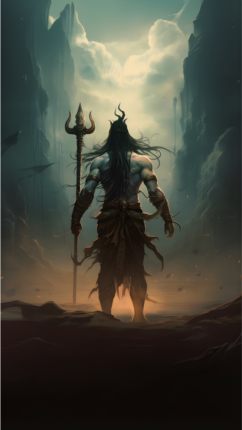 Mahadev - Frameless Single Mural