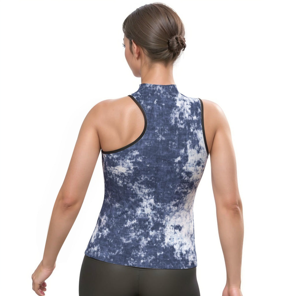 Women's Halter Sleeveless Asymmetrical Tank Top