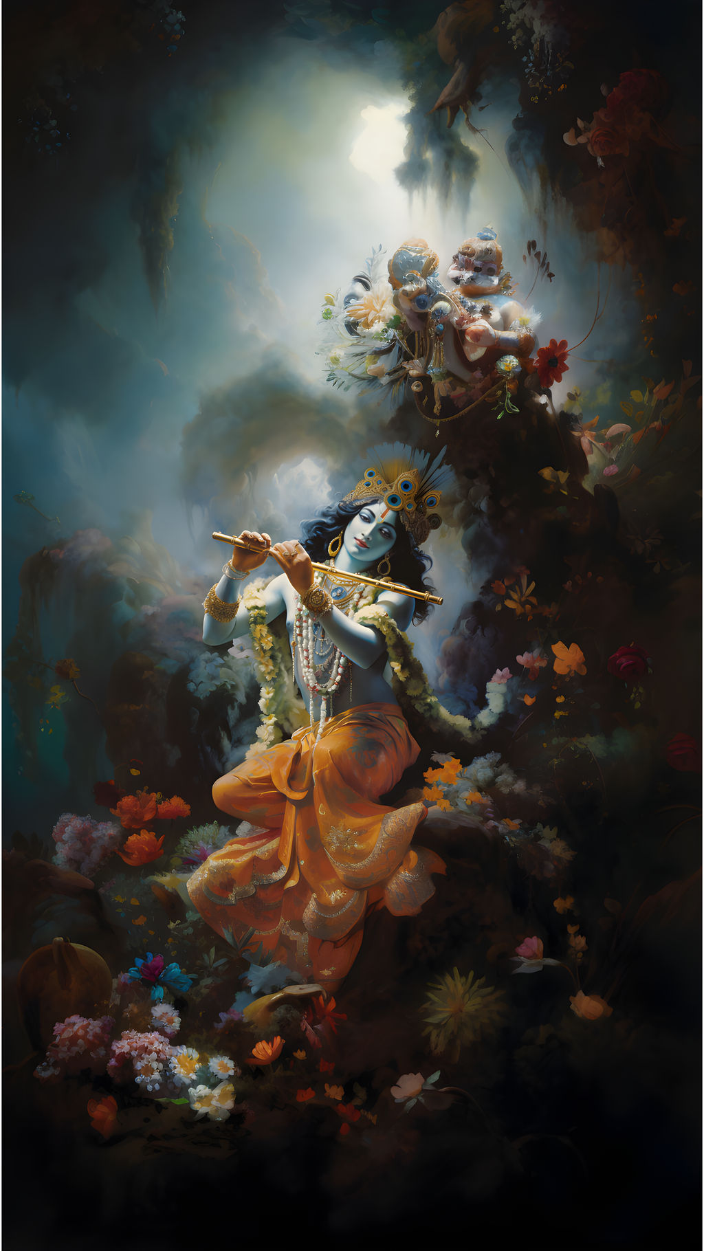 Krishna - Frameless Single Mural