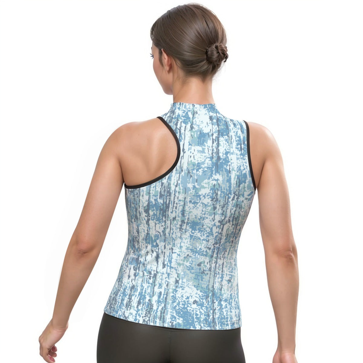 Women's Halter Sleeveless Asymmetrical Tank Top