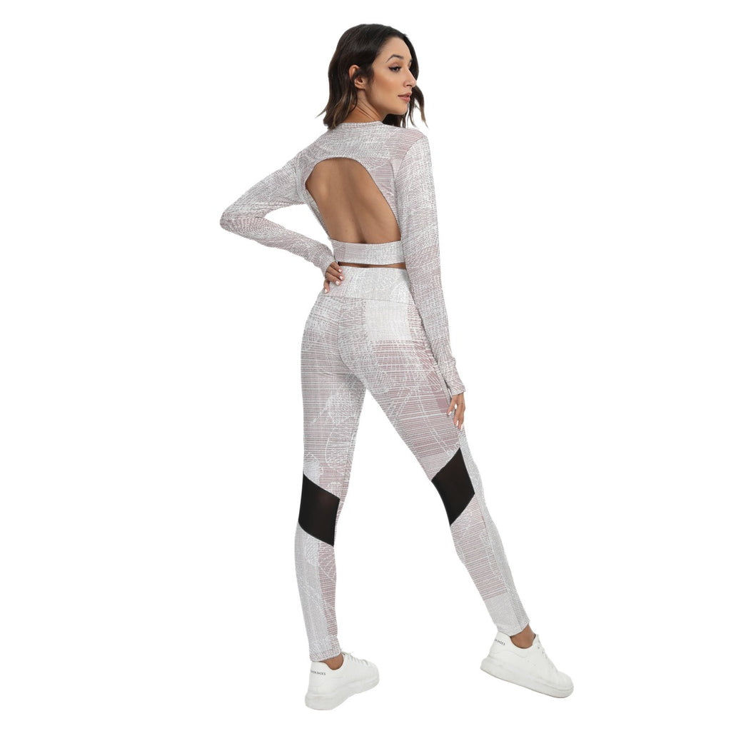 Women's Sport Set With Backless Top And Leggings