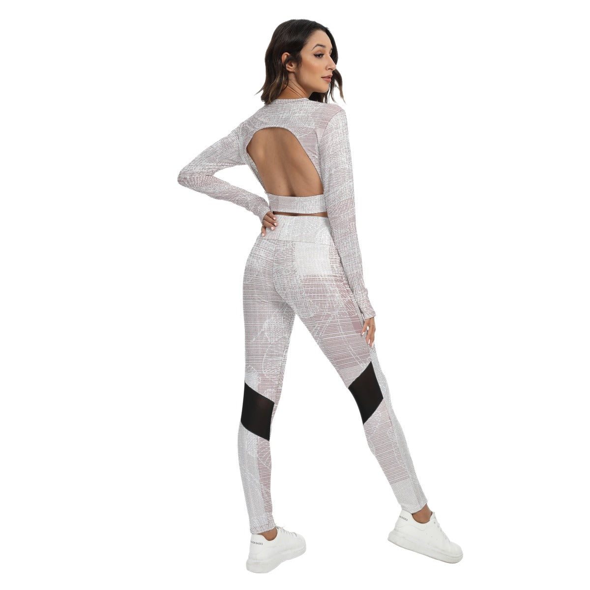 Women's Sport Set With Backless Top And Leggings