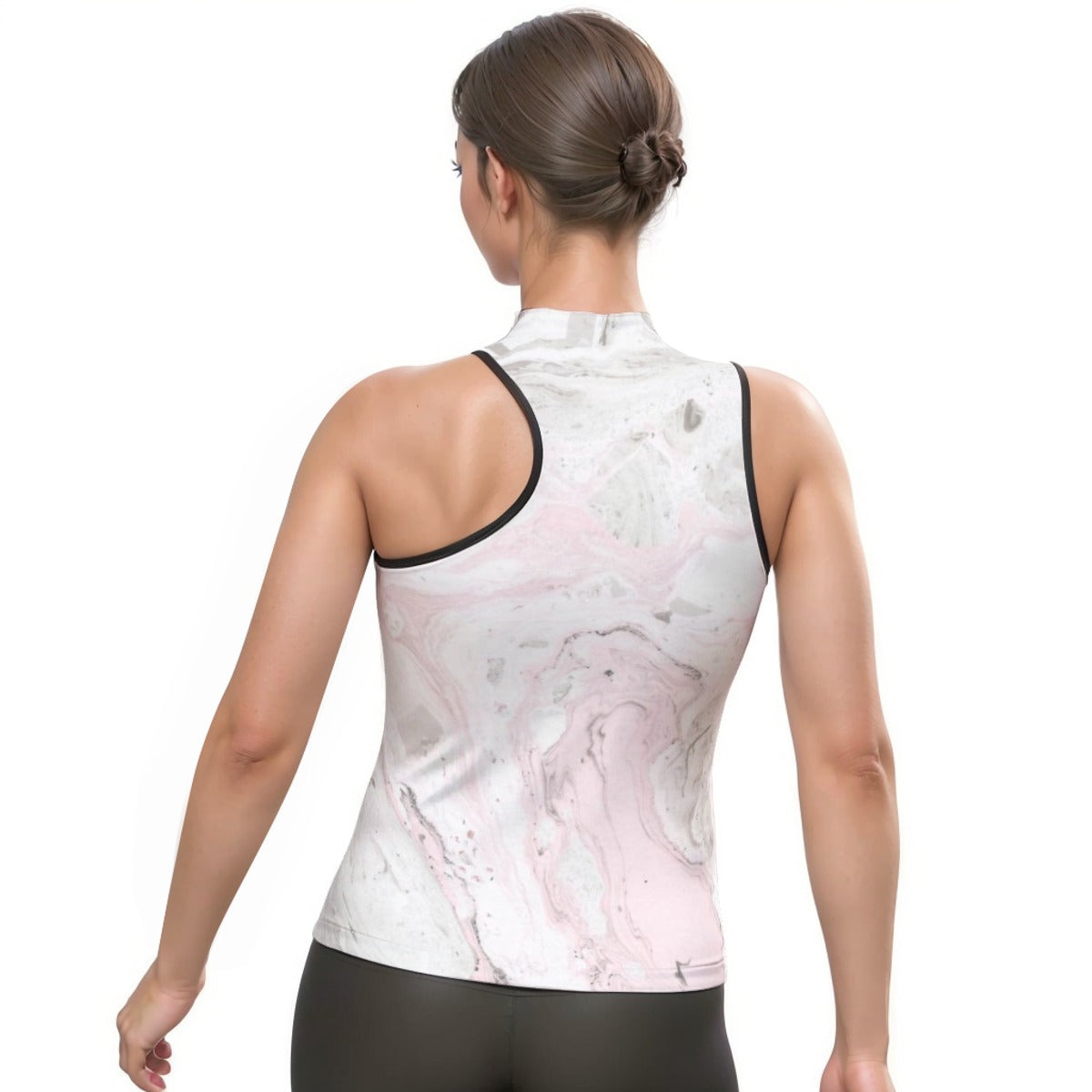 Women's Halter Sleeveless Asymmetrical Tank Top