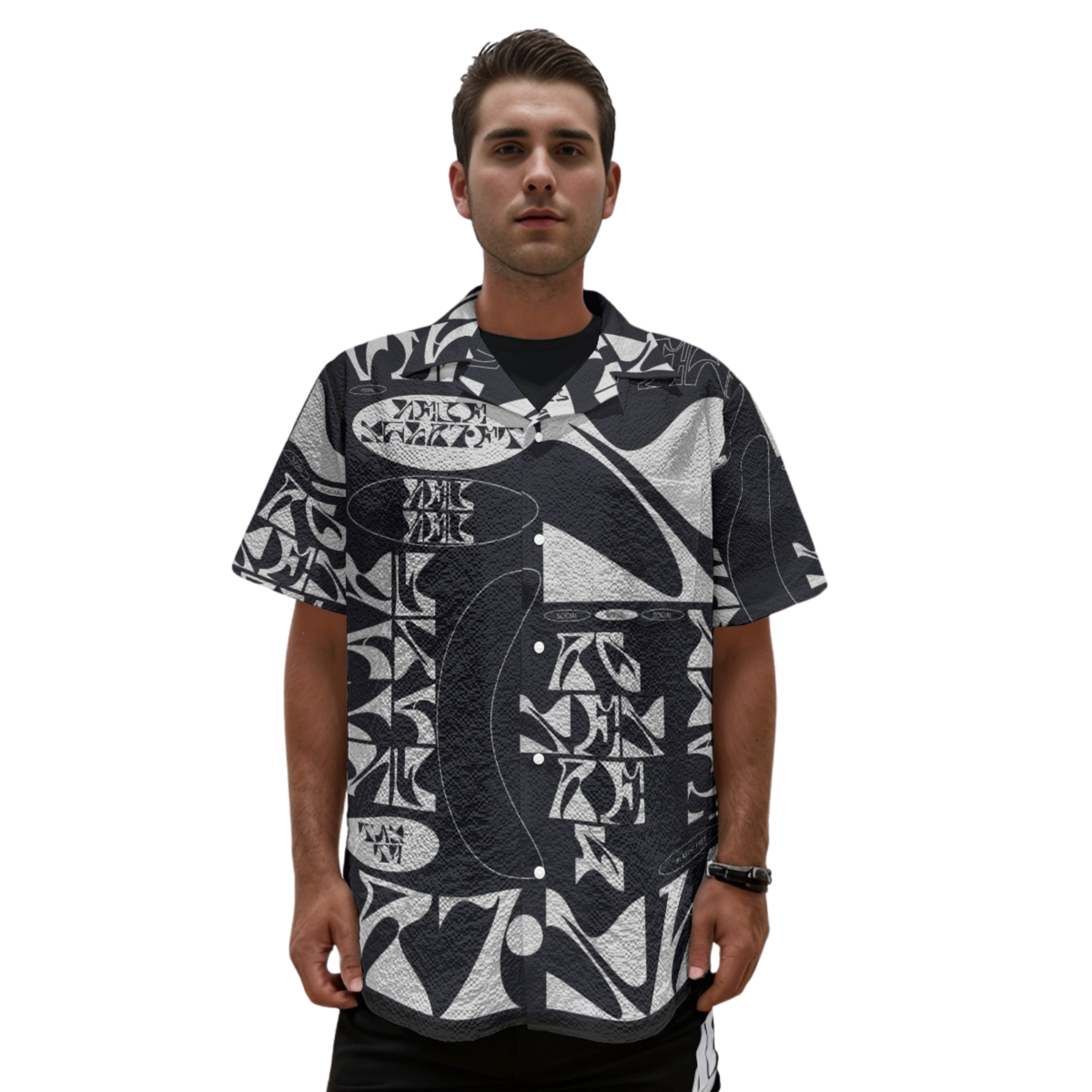 Retro Groove- Men's Heavy Textured Clubwear Shirt