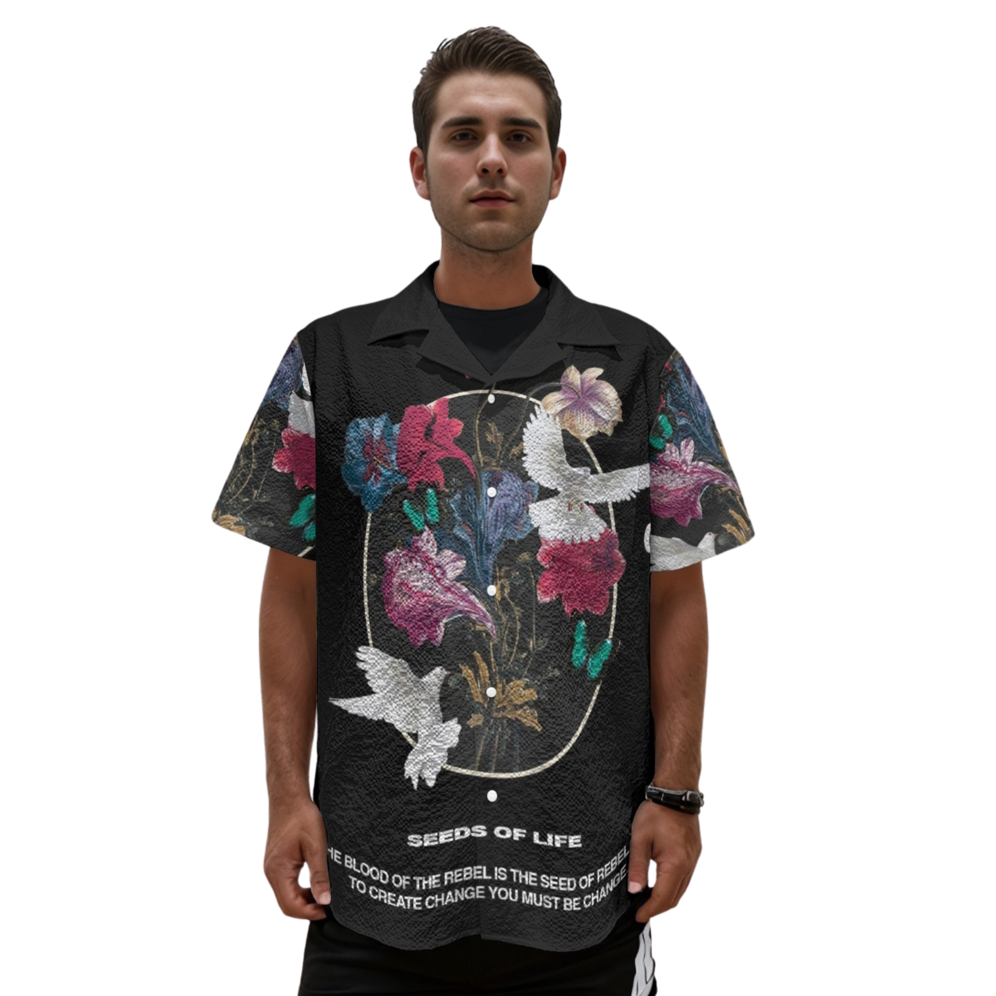 Seeds of Life - Men's Heavy Textured Clubwear Shirt