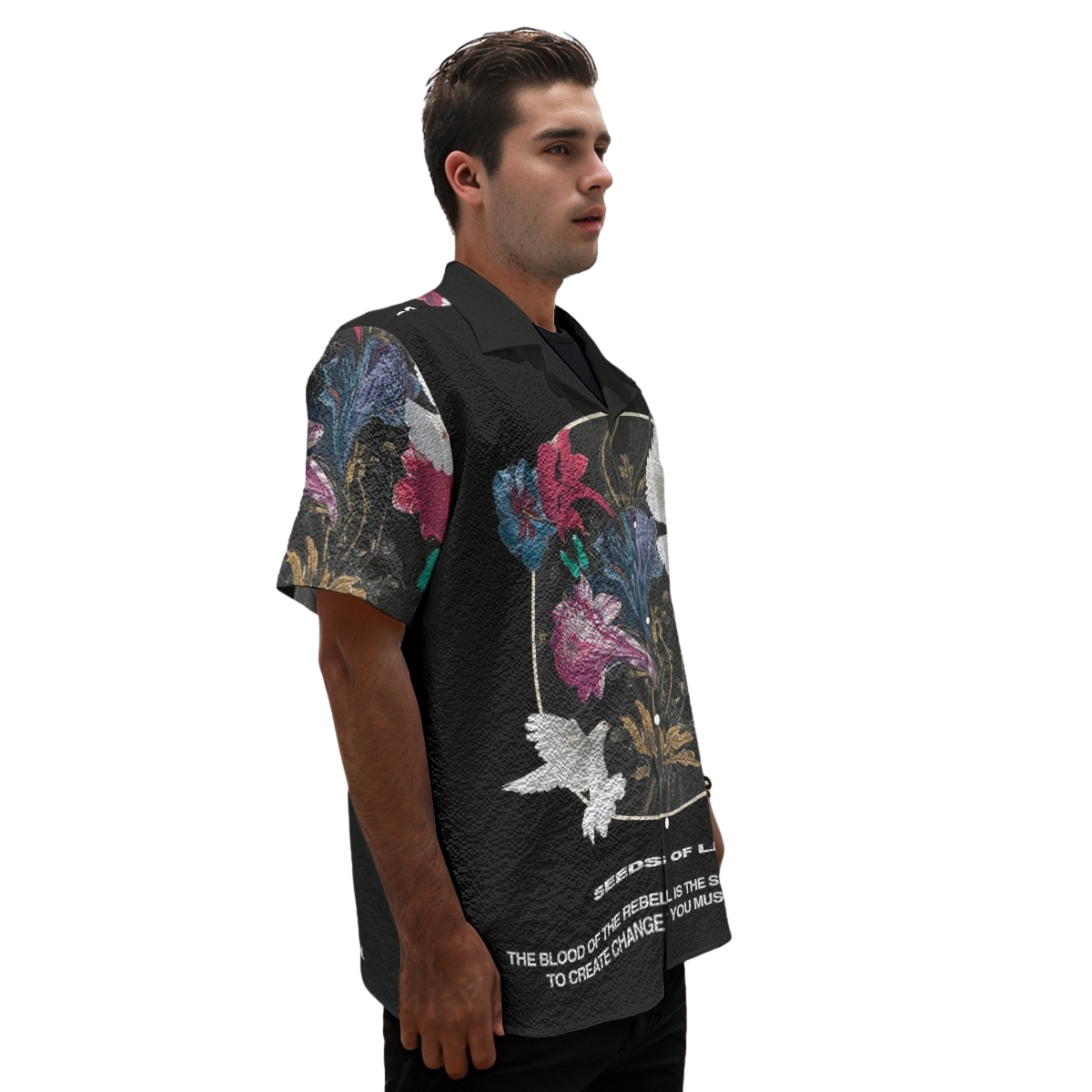 Seeds of Life - Men's Heavy Textured Clubwear Shirt