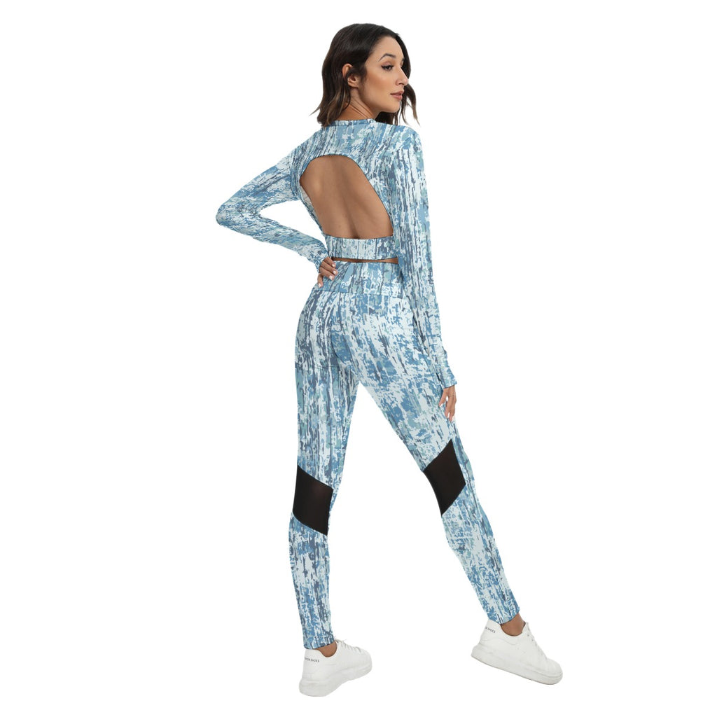 Women's Sport Set With Backless Top And Leggings