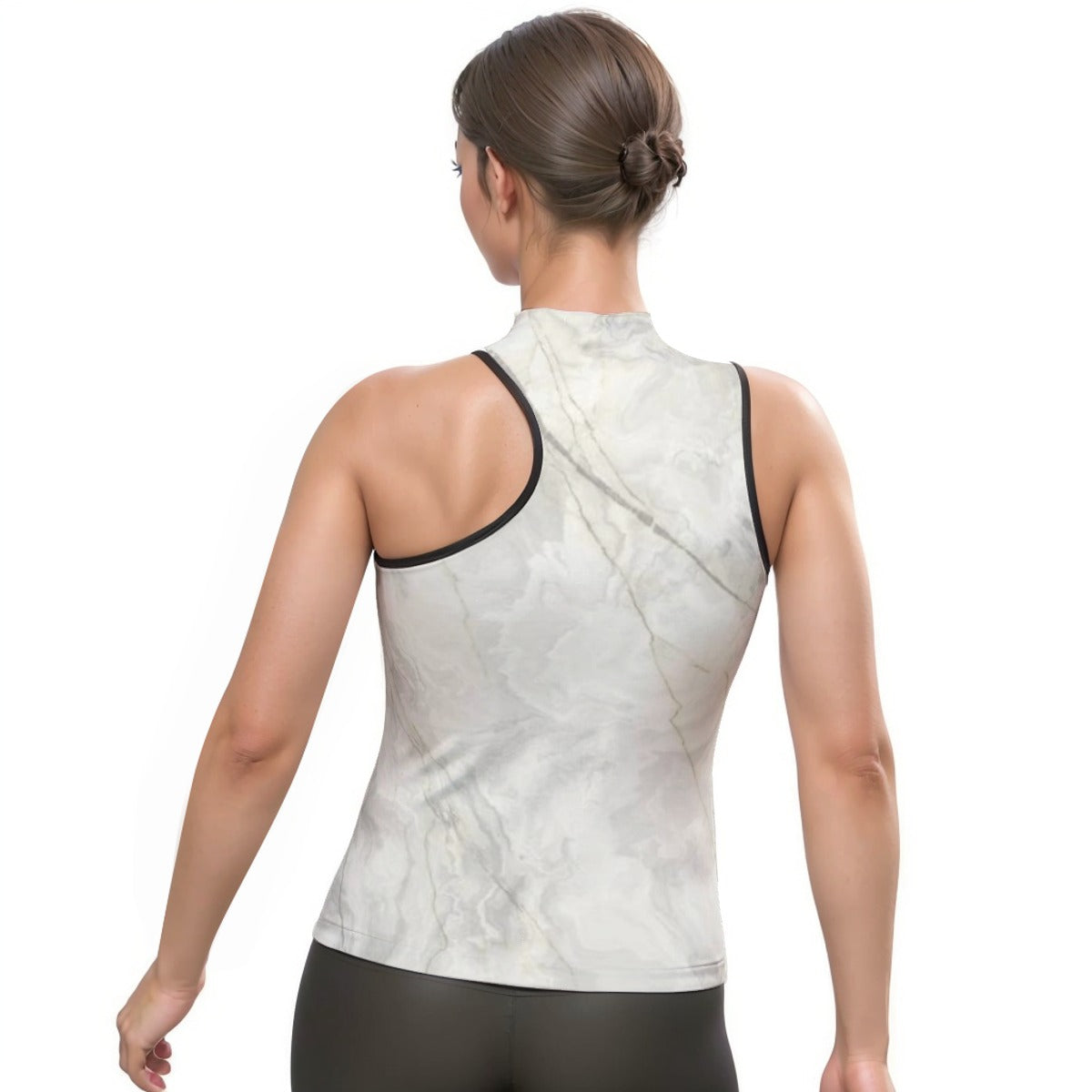 Women's Halter Sleeveless Asymmetrical Tank Top