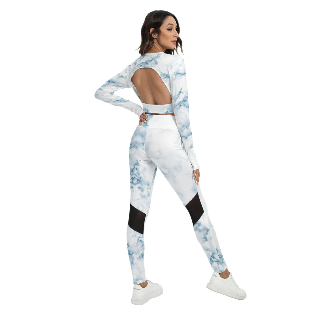 Women's Sport Set With Backless Top And Leggings