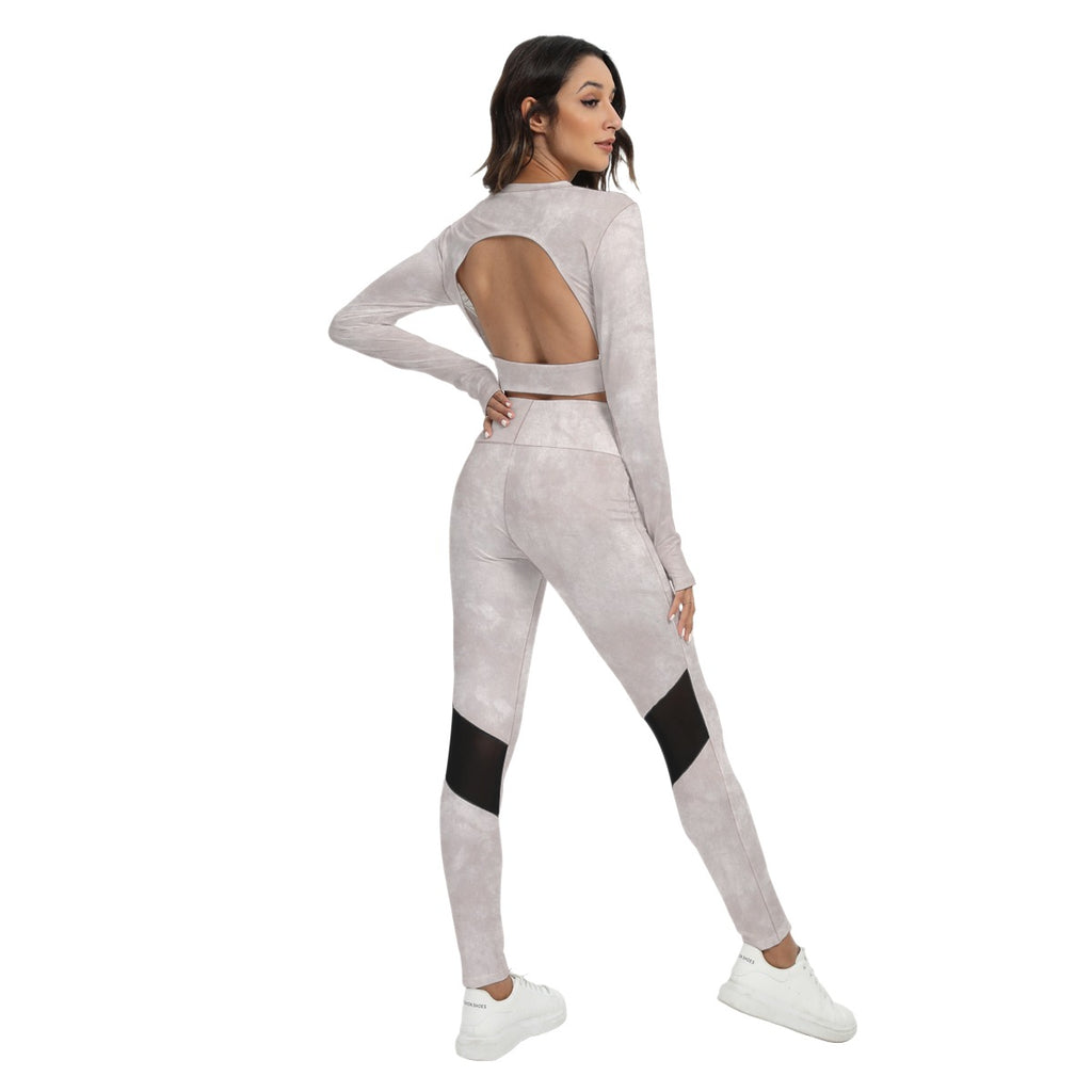 Women's Sport Set With Backless Top And Leggings